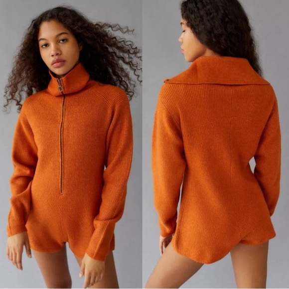Urban Outfitters Ella Louise Ribbed Sweater Romper Size Small - Picture 3 of 6